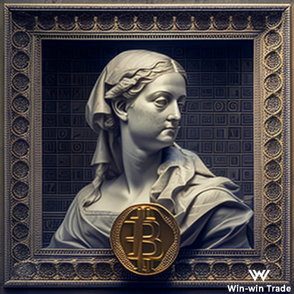 Bitcoin crypto art gallery paint